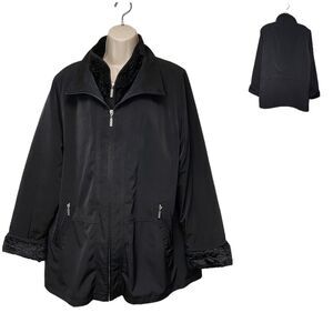 Gallery Soft Shell Long-Sleeve Utility Jacket Size Large Color Black